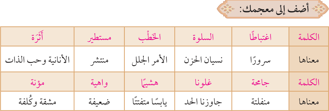 أضف إلى معجمك