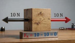 FR = 10 − 10 = 0