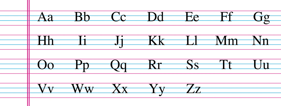 Écoutez, répétez et lisez : l'alphabet français (Aa … Zz)