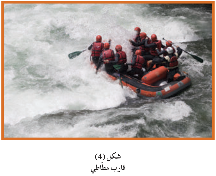 شكل (4) قارب مطاطي